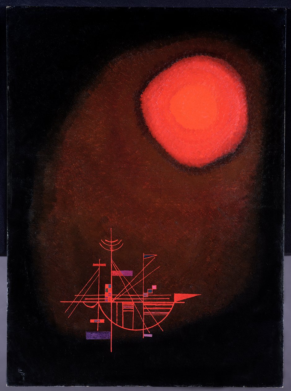 One Spit，1925年（石油卡） 作者 瓦西里·康定斯基