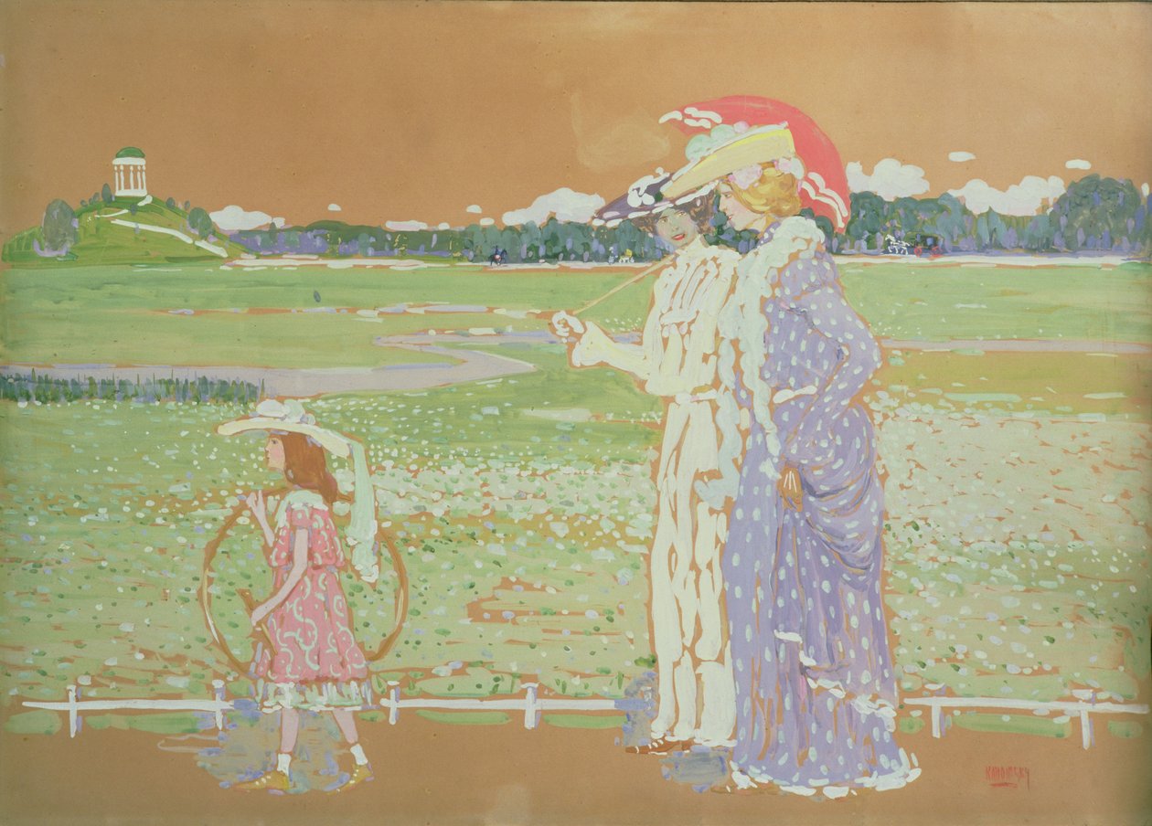 步行，1903年 作者 瓦西里·康定斯基