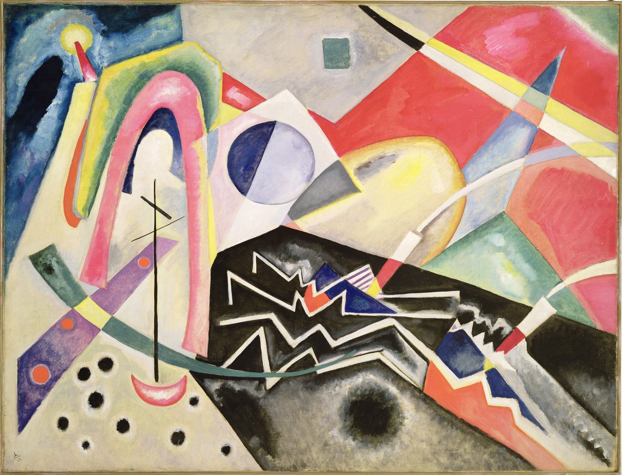 白色Zig-Zags，1922年 作者 瓦西里·康定斯基