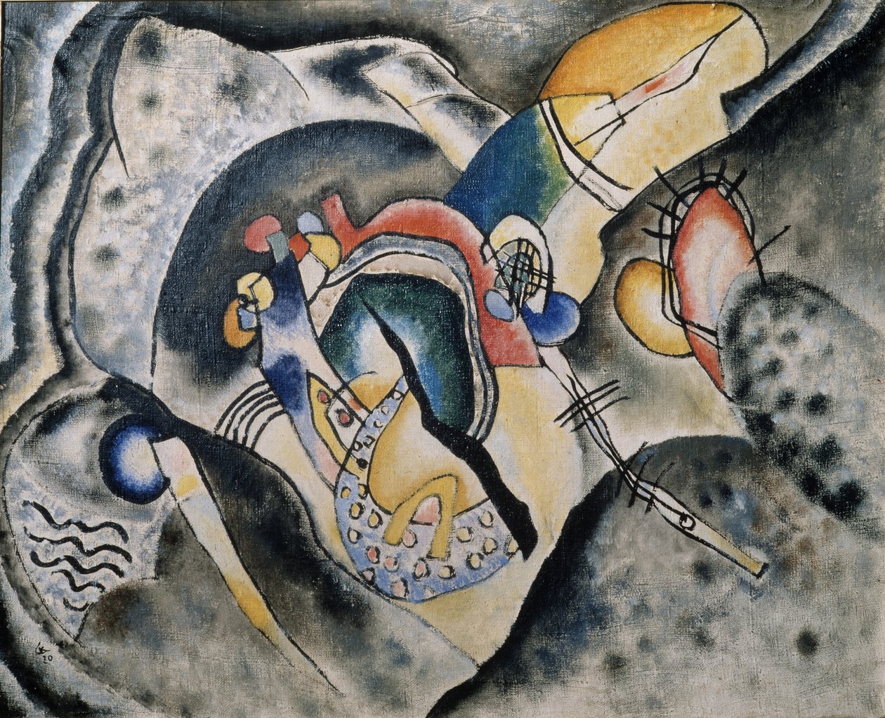 黑中风，1920 作者 瓦西里·康定斯基