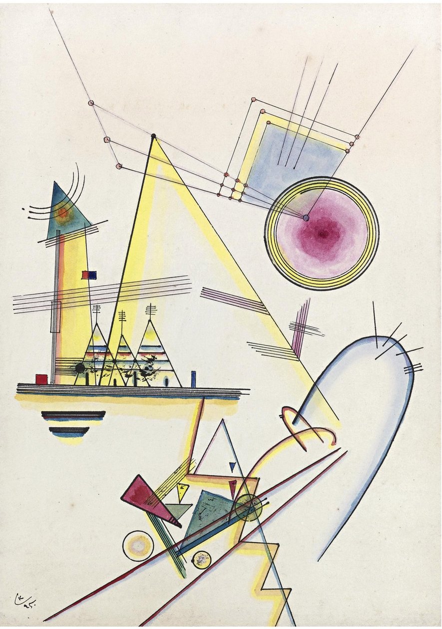 ""Ame delicate"" (Delicate soul) Peinture de Vassily Kandinsky (ou Wassily Kandinski ou Kandinskij 作者 瓦西里·康定斯基