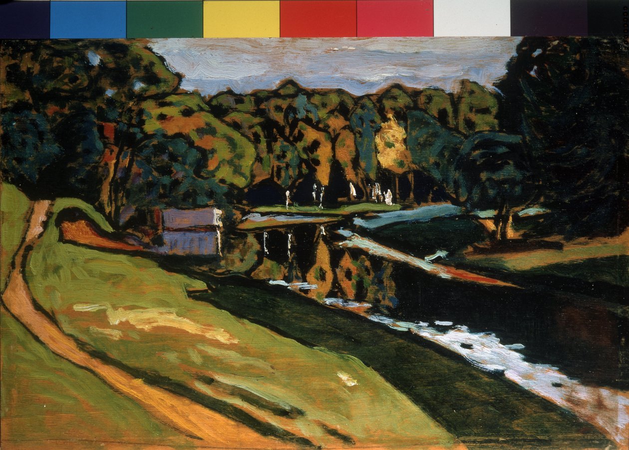 ""Automne"" Peinture de Vassily Kandinsky (ou Wassily Kandinski ou Kandinskij 作者 瓦西里·康定斯基