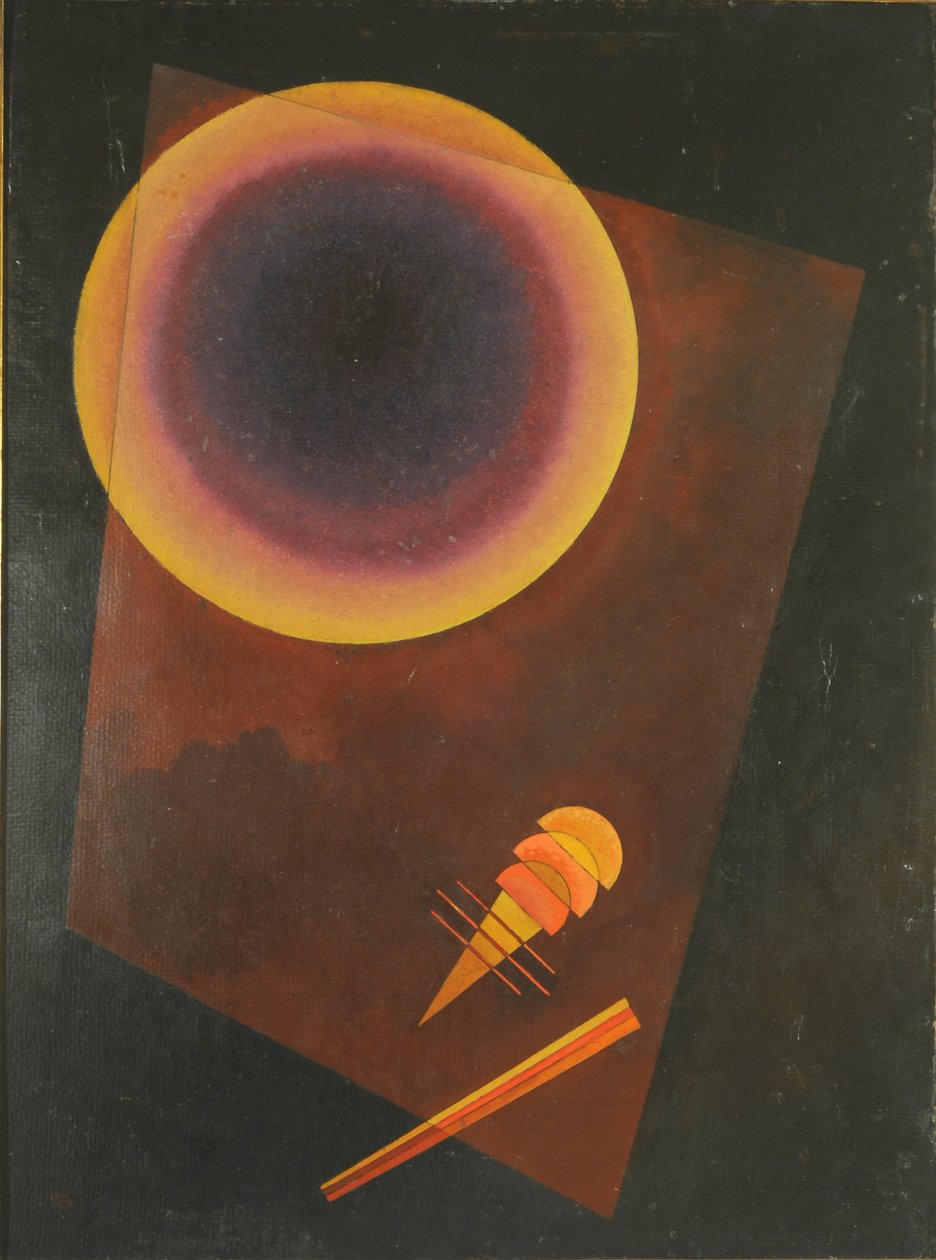 棕色的圆圈，1929年。 作者 瓦西里·康定斯基