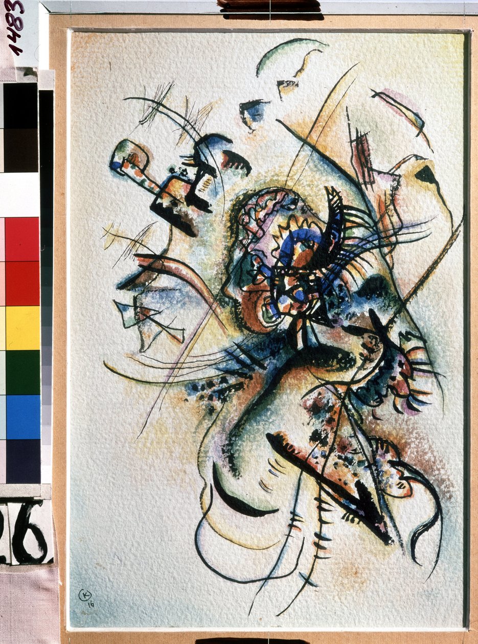 "瓦西里-康定斯基（或 Wassily Kandinski 或 Kandinskij）的绘画作品 "构图 作者 瓦西里·康定斯基