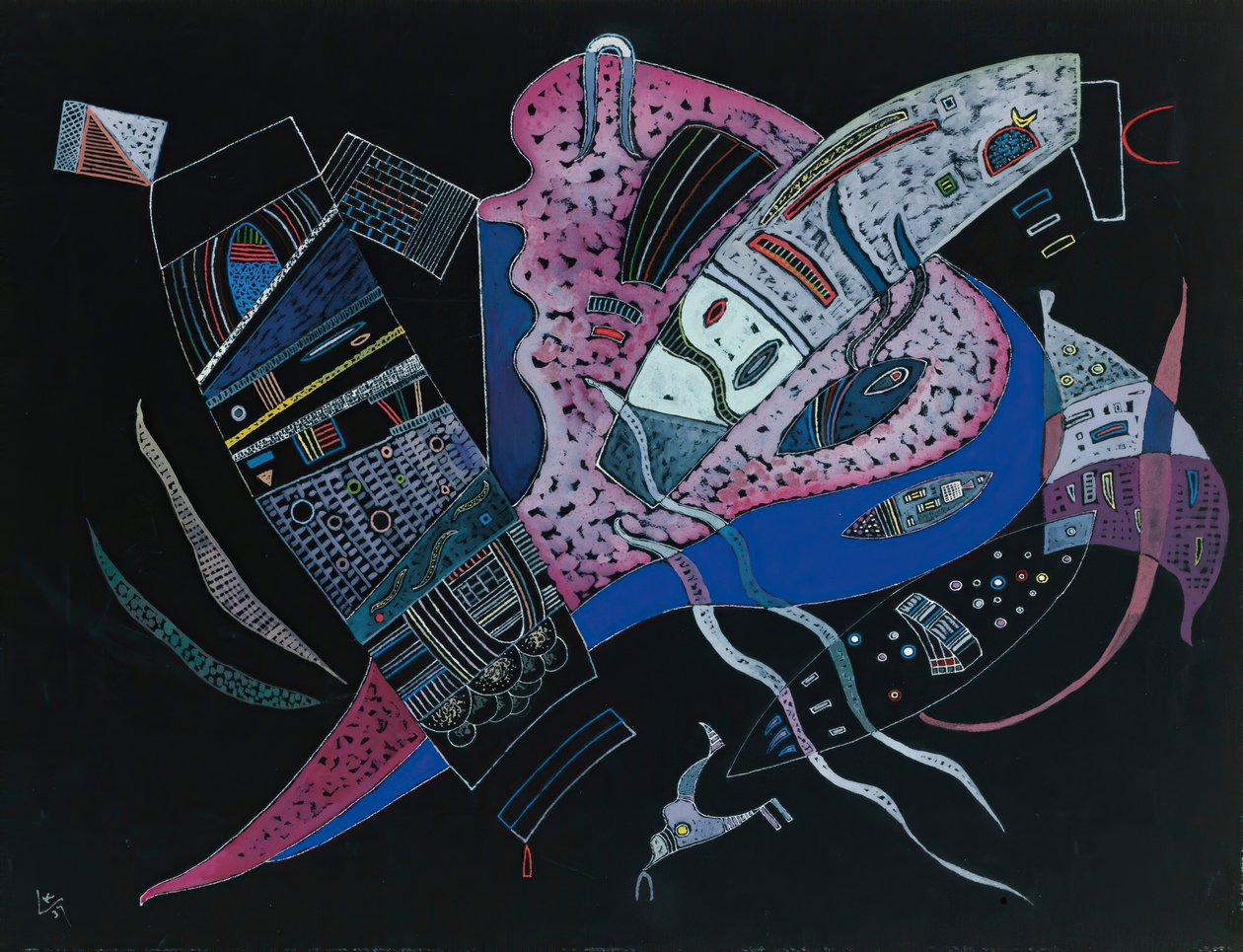 浓缩的，1937年。 作者 瓦西里·康定斯基