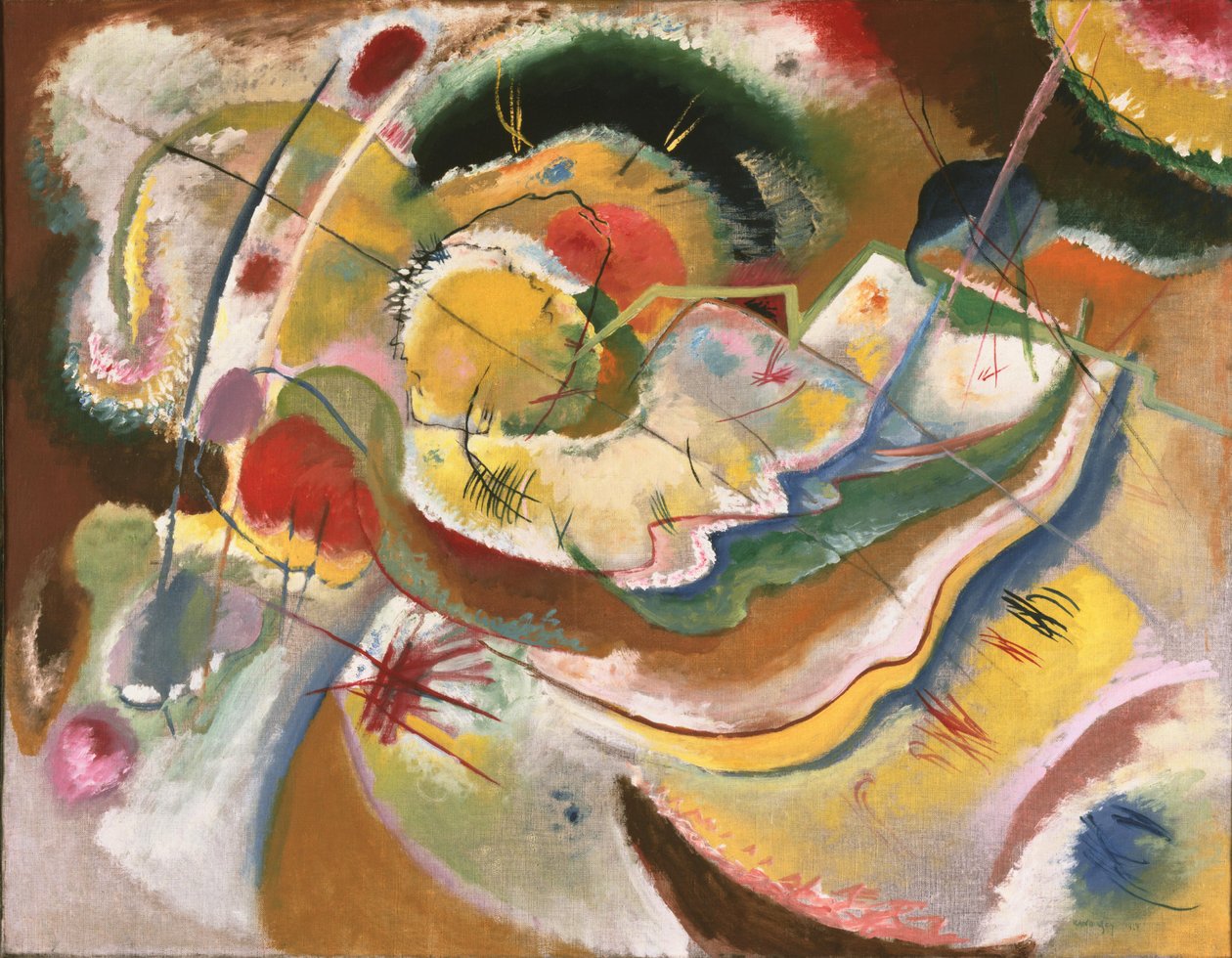 康定斯基 - 黄色小画（即兴创作），1914 年 作者 瓦西里·康定斯基