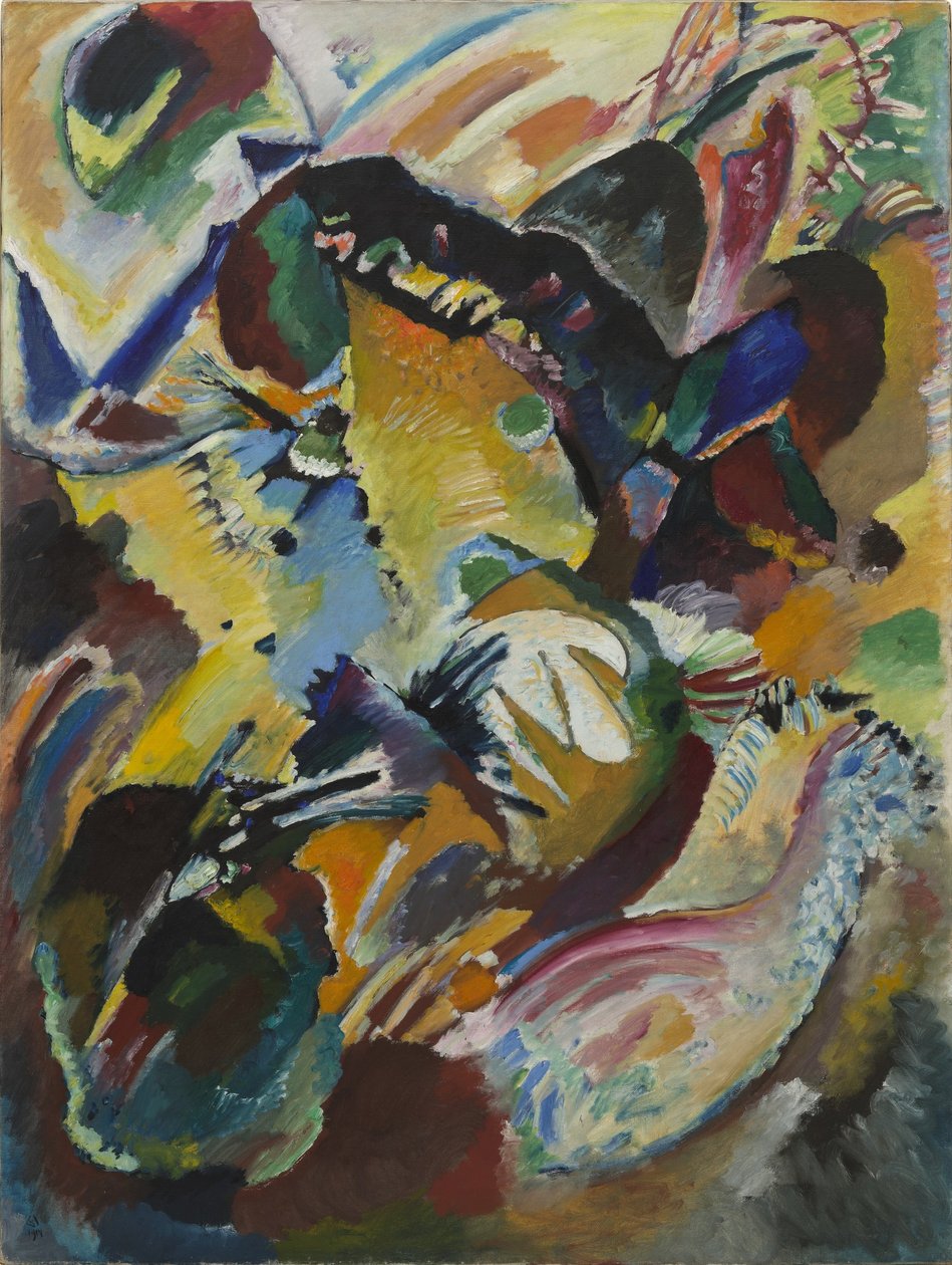 康定斯基 - 为埃德温-R-坎贝尔制作的第 2 号面板，1914 年 作者 瓦西里·康定斯基