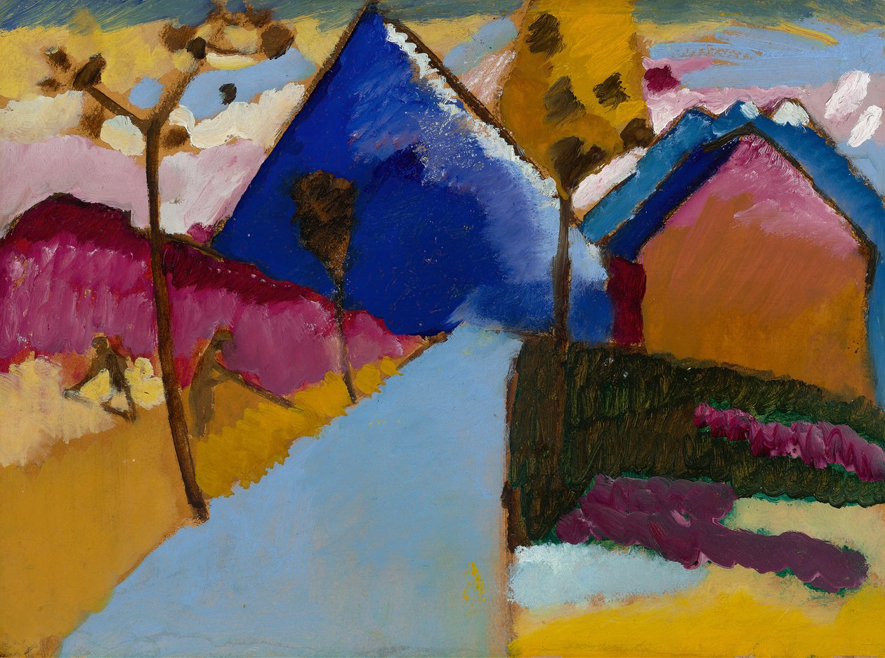 Kochel, Straight Street , 1909. 作者 瓦西里·康定斯基