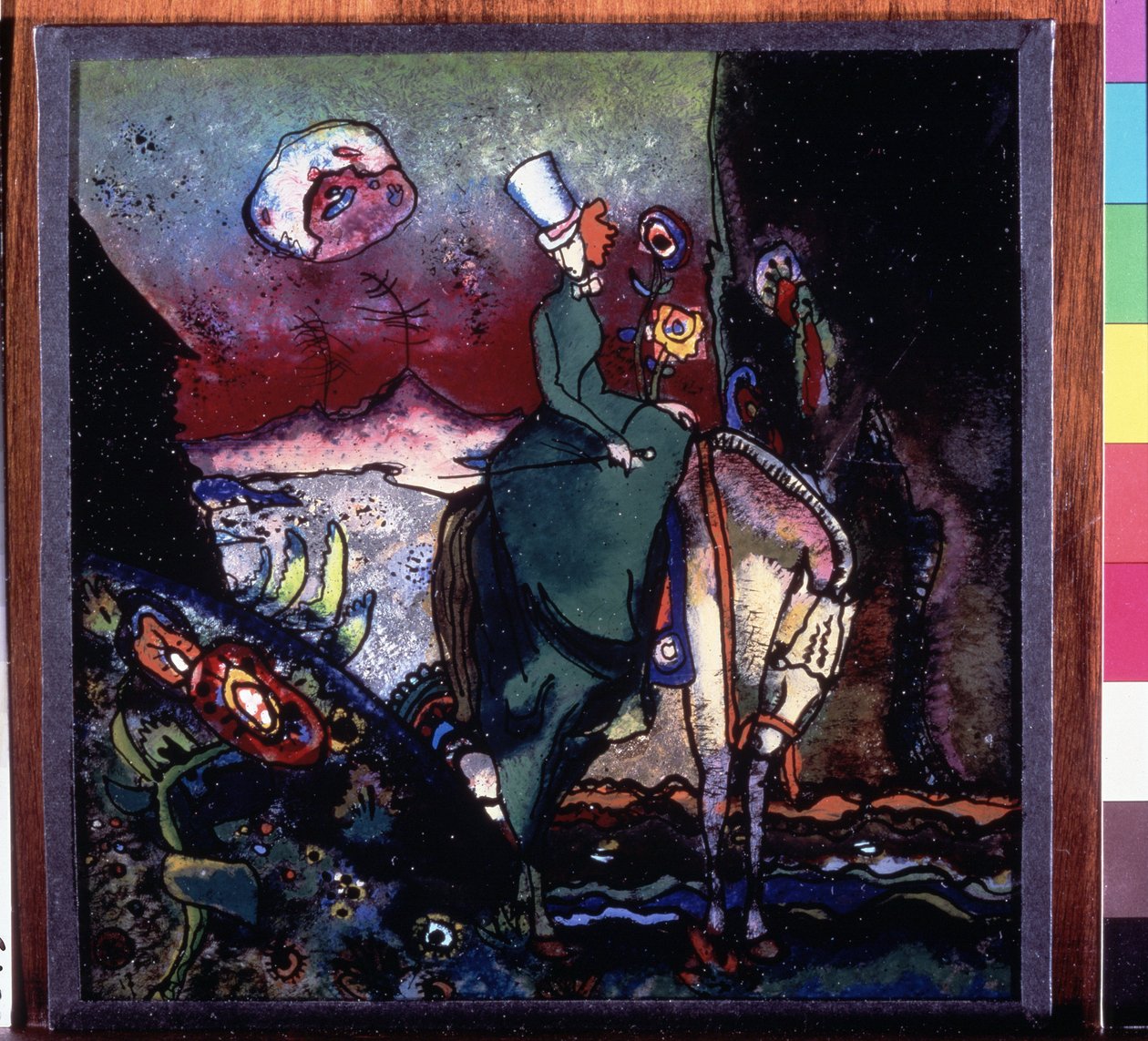 "瓦西里-康定斯基（或 Wassily Kandinski 或 Kandinskij）的木板绘画作品 "亚马逊河 作者 瓦西里·康定斯基