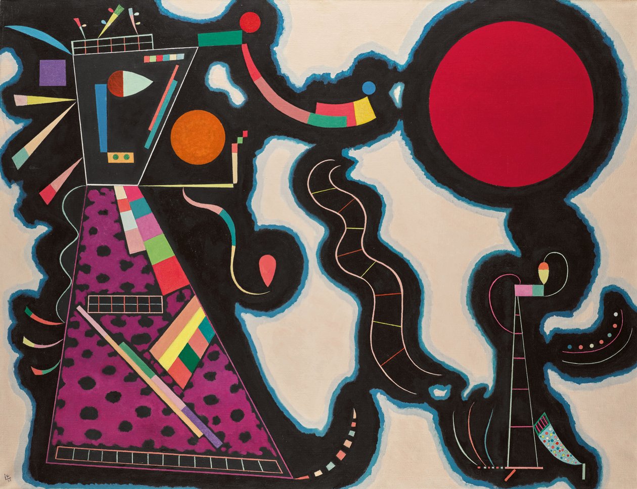 Le Rond rouge, 1939. 作者 瓦西里·康定斯基