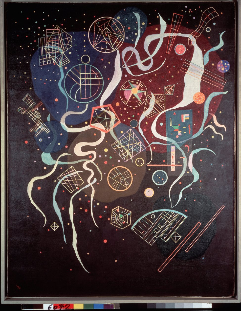 Le mouvement（运动）。非代表性构图。瓦西里-康定斯基（或 Wassily Kandinski 或 Kandinskij）的画作 作者 瓦西里·康定斯基