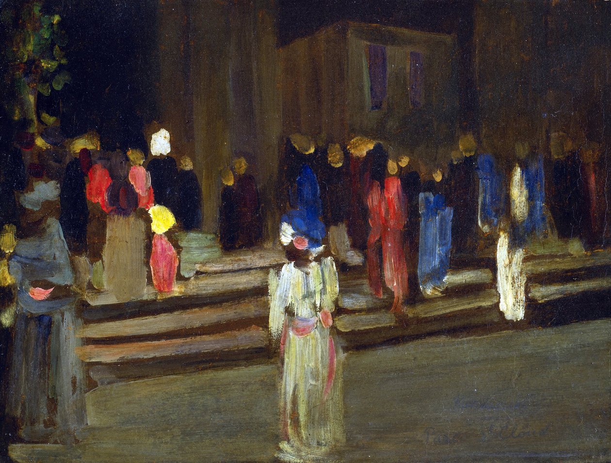 ""Le parc de saint Cloud, entree"" (Park of Saint-Cloud, Entrance) Peinture de Vassily Kandinsky (ou Wassily Kandinski ou Kandinskij 作者 瓦西里·康定斯基