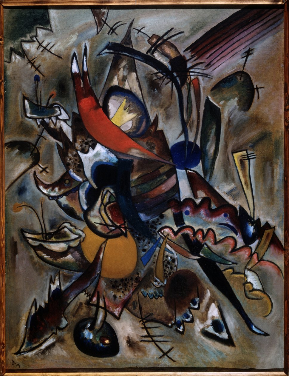 "带点的绘画（构图 N. 223）Peinture de Vassily Kandinsky (ou Wassily Kandinski ou Kandinskij) 作者 瓦西里·康定斯基