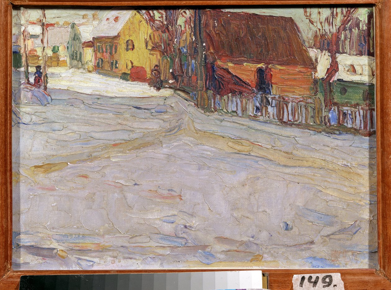 城市风景瓦西里-康定斯基（或 Wassily Kandinski 或 Kandinskij）的画作 作者 瓦西里·康定斯基