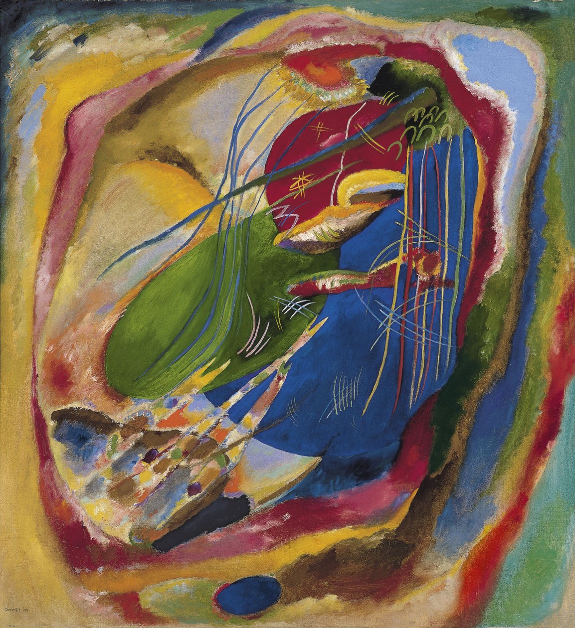 三点画，1914年，第196页 作者 瓦西里·康定斯基