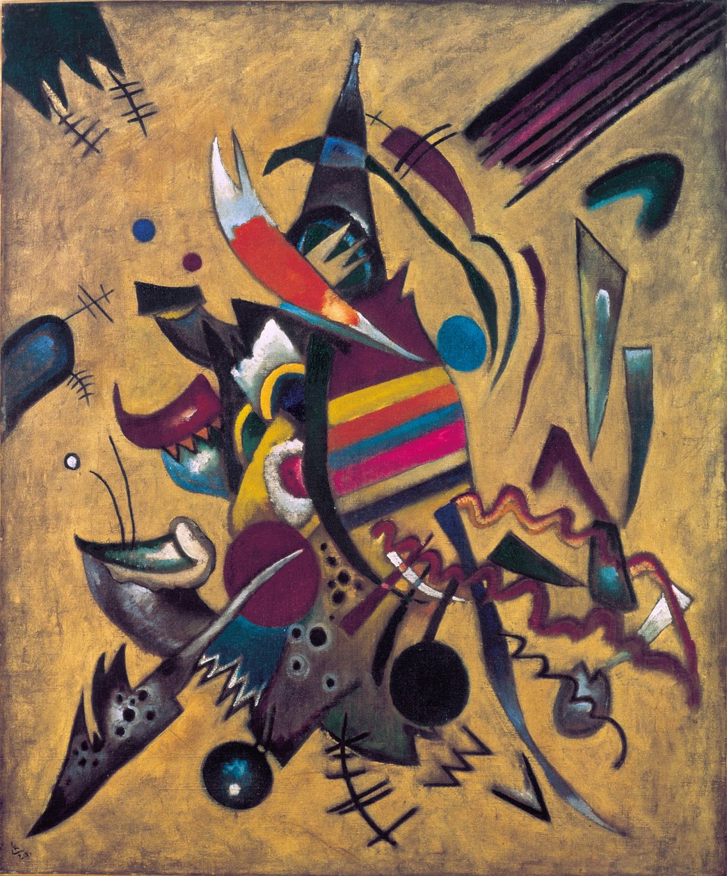 "瓦西里-康定斯基（或 Wassily Kandinski 或 Kandinskij）的绘画作品 "点 作者 瓦西里·康定斯基