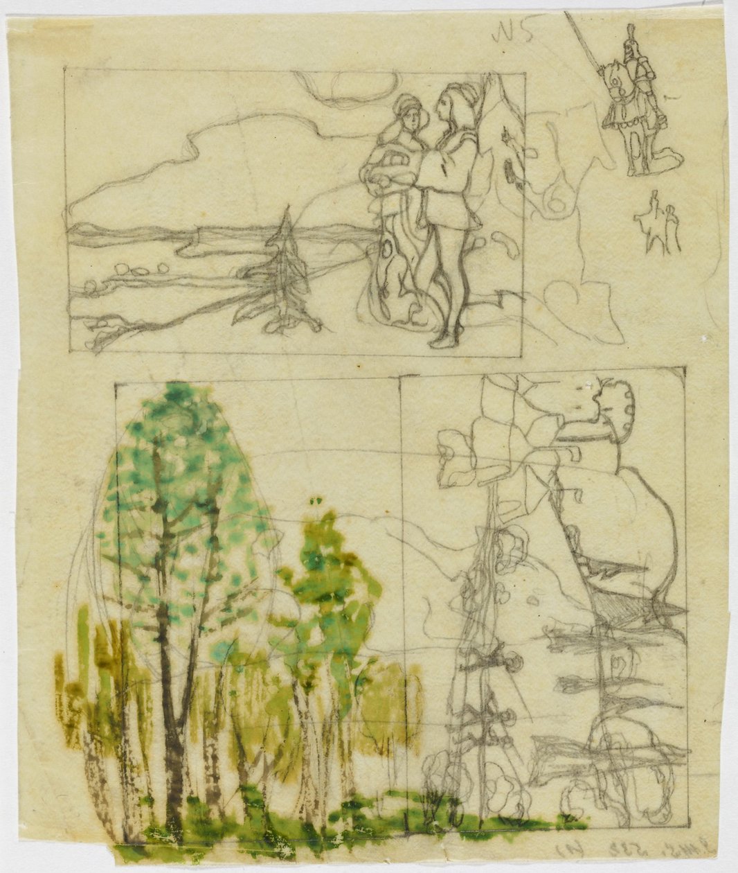 中世纪主题素描纸 作者 瓦西里·康定斯基