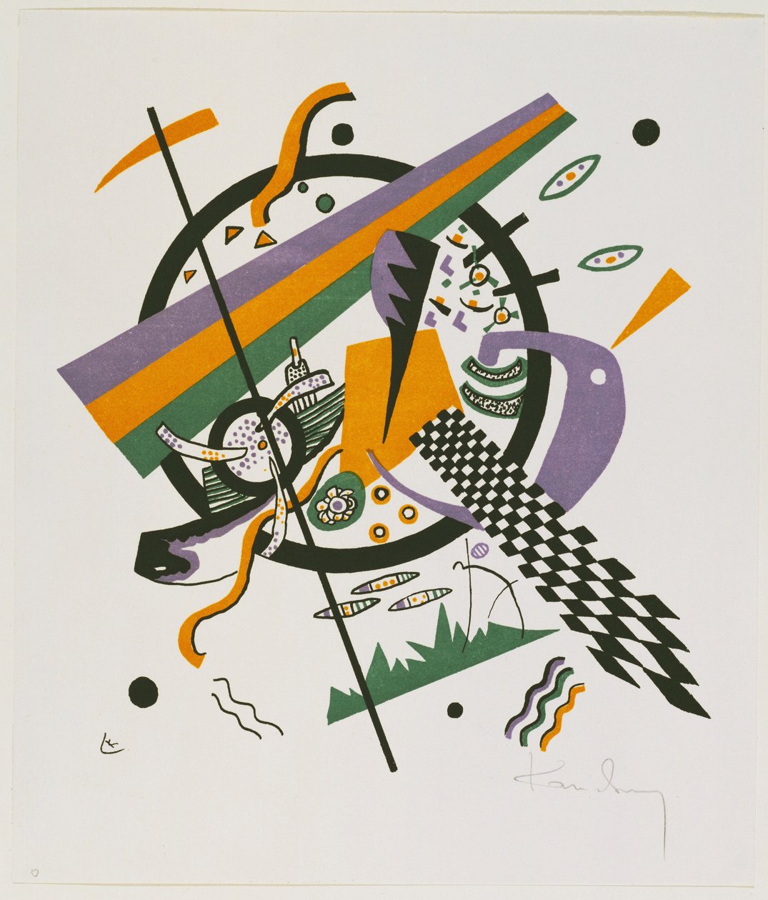 ""Small worlds IV"" Peinture de Vassily Kandinsky (ou Wassily Kandinski ou Kandinskij 作者 瓦西里·康定斯基