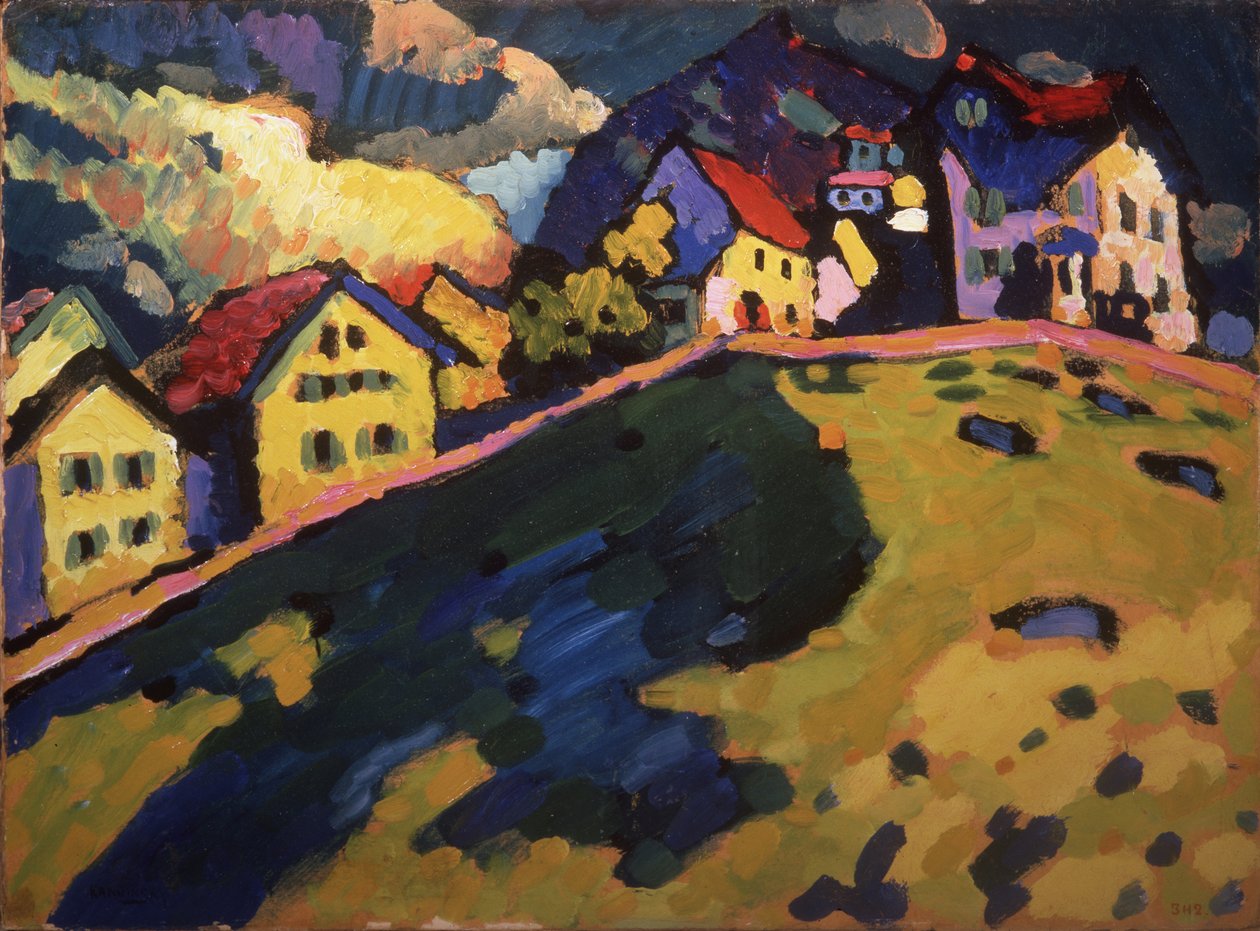 夏日风景，1909年 作者 瓦西里·康定斯基