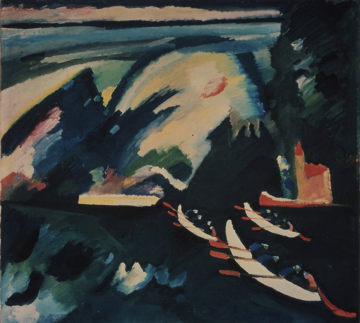 湖，1910年 作者 瓦西里·康定斯基
