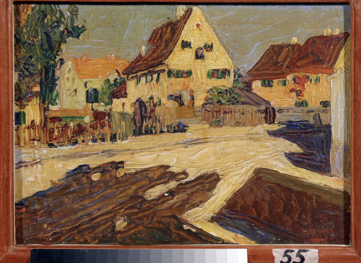 阳光下的街道瓦西里-康定斯基（或 Wassily Kandinski 或 Kandinskij）的画作 作者 瓦西里·康定斯基