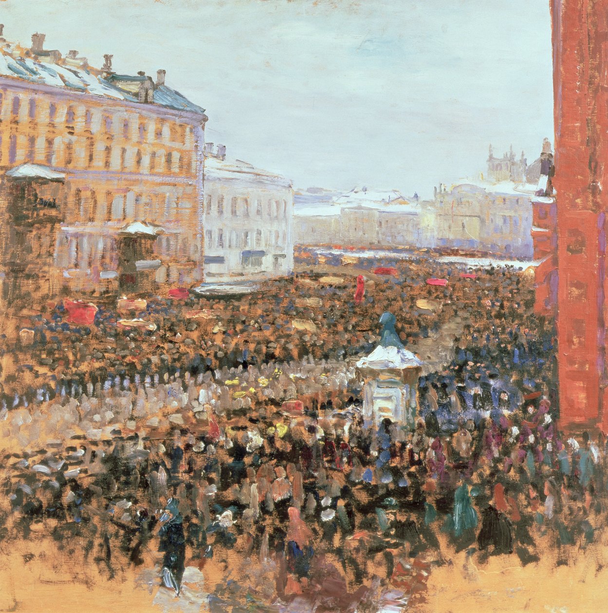 1917 年莫斯科大规模示威游行 作者 瓦西里·米什科夫（Wassily Meshkov）