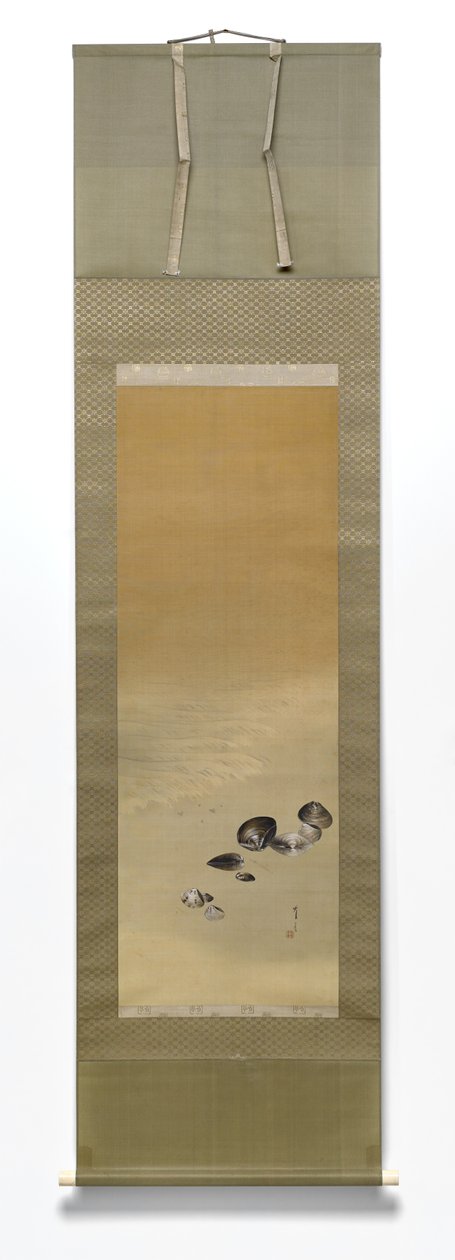 19世纪中叶至20世纪初的海岸贝壳（丝绸上的墨水和颜色） 作者 渡边页伊