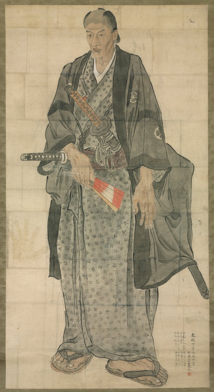 Ozora Buzaemon肖像，1827年。 作者 渡边华山