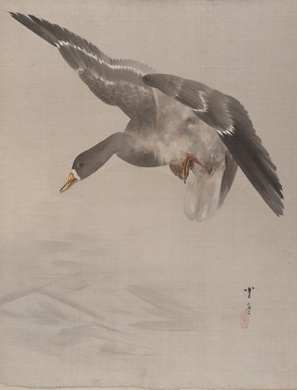 鸭子，约。 1887年。 作者 渡边页伊