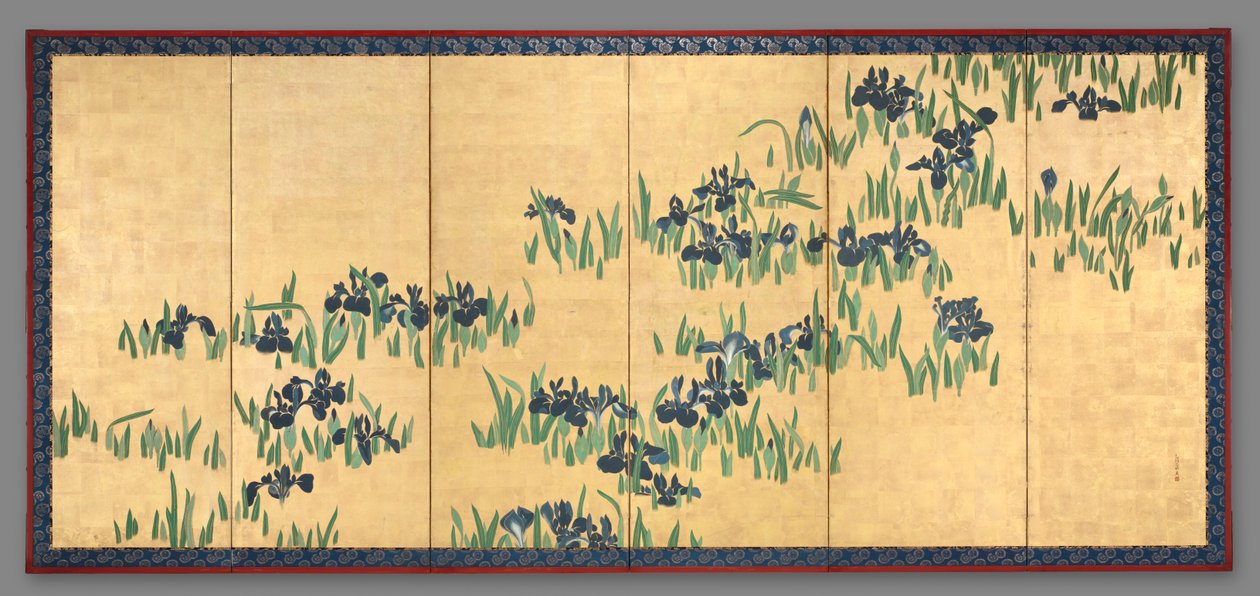 鸢尾花，1700年代。 作者 渡边志子