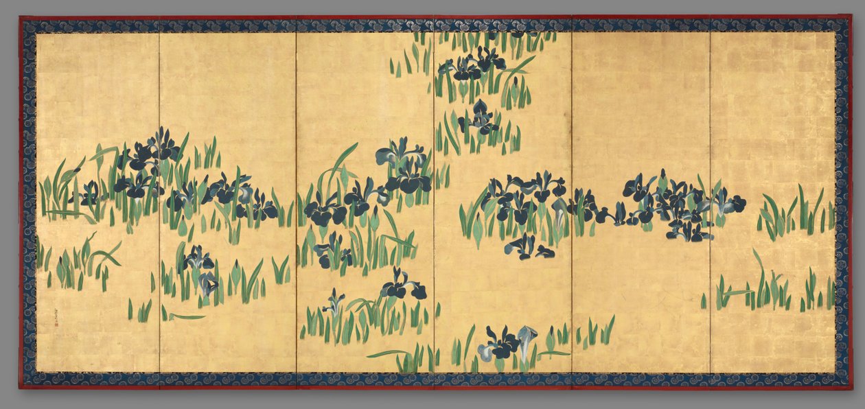 鸢尾花，1700年代。 作者 渡边志子