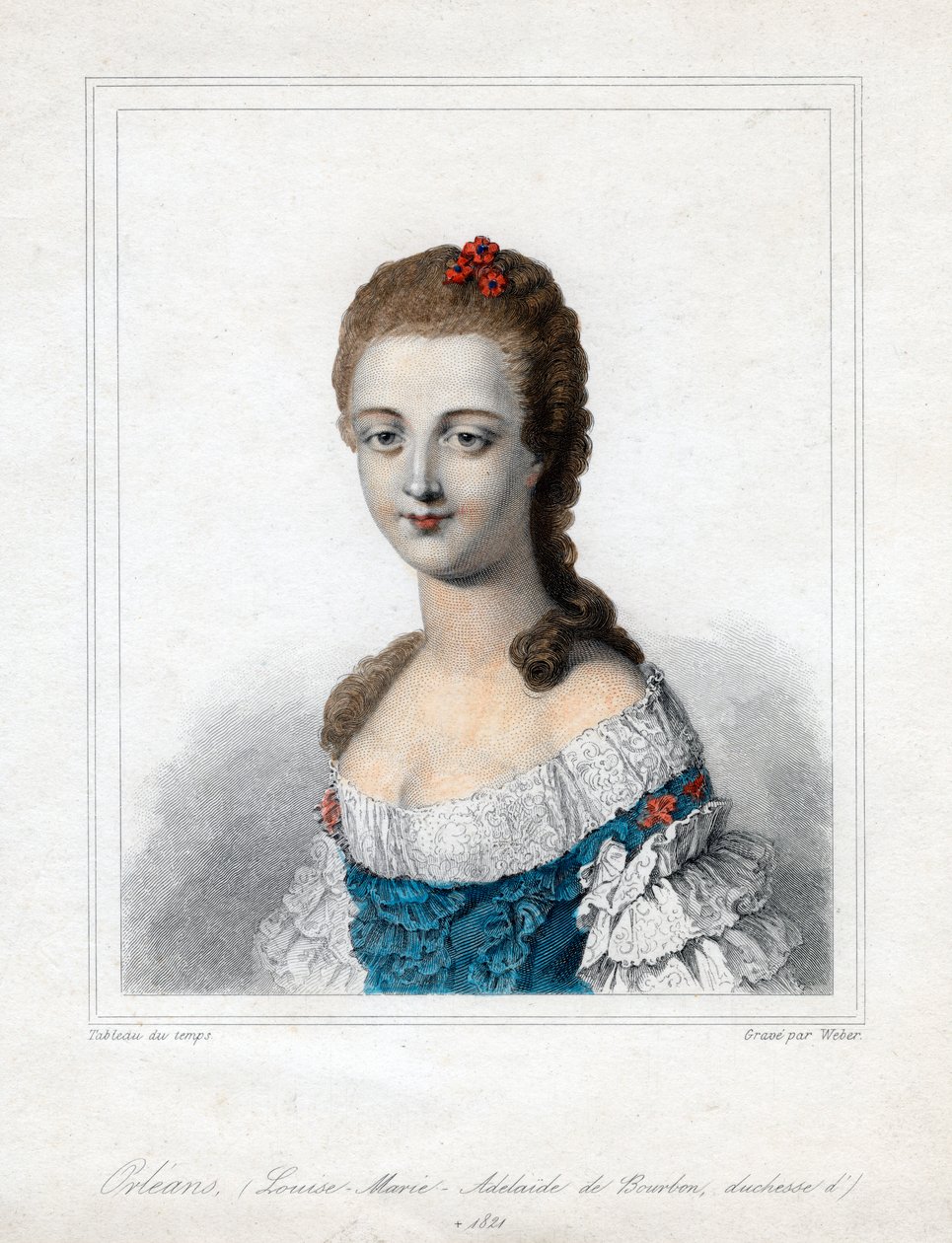 Louise Marie Adelaide de Bourbon-Penthievre，奥尔良公爵夫人，18世纪末，1821年 作者 韦伯