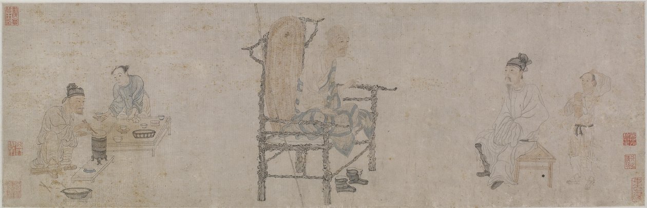 小易通过Trickery获取兰亭手稿（纸上的墨水和颜色） 作者 文征明