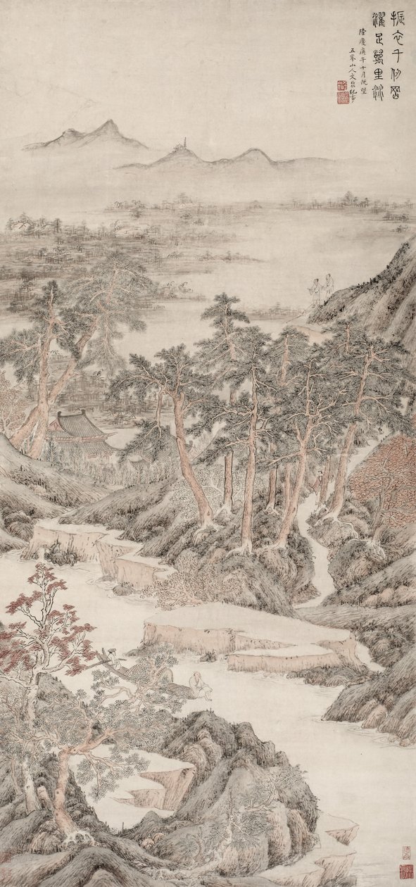 从尘土飞扬的脚洗脚，1570年。 作者 温伯仁