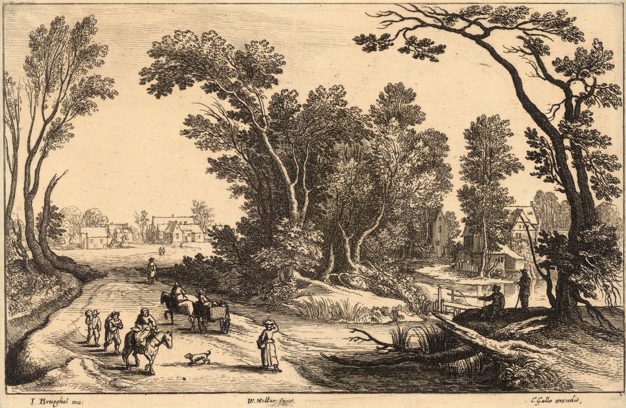 去市场（Brueghel）。州2 作者 瓦茨劳斯·霍拉尔