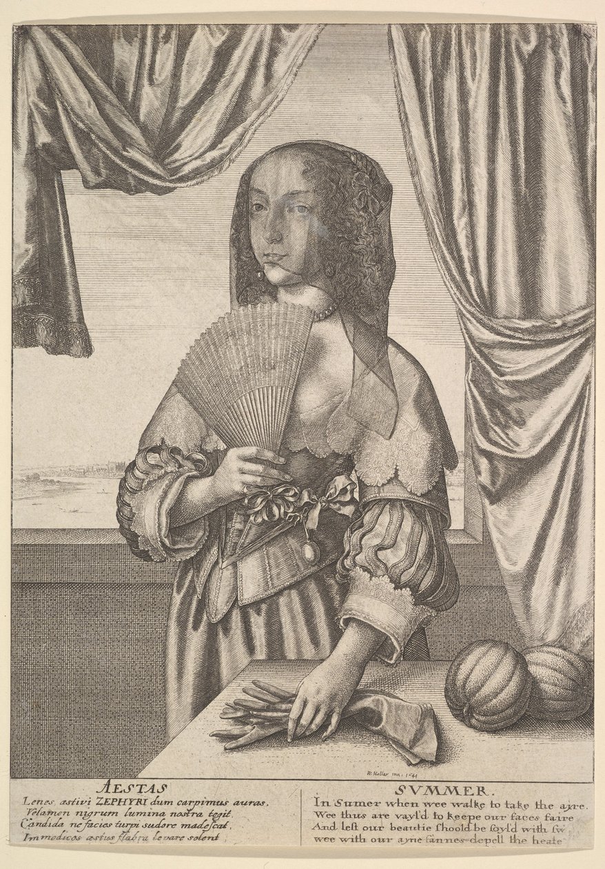 Aestas-夏季四分之三的季节，1641年。 作者 瓦茨劳斯·霍拉尔