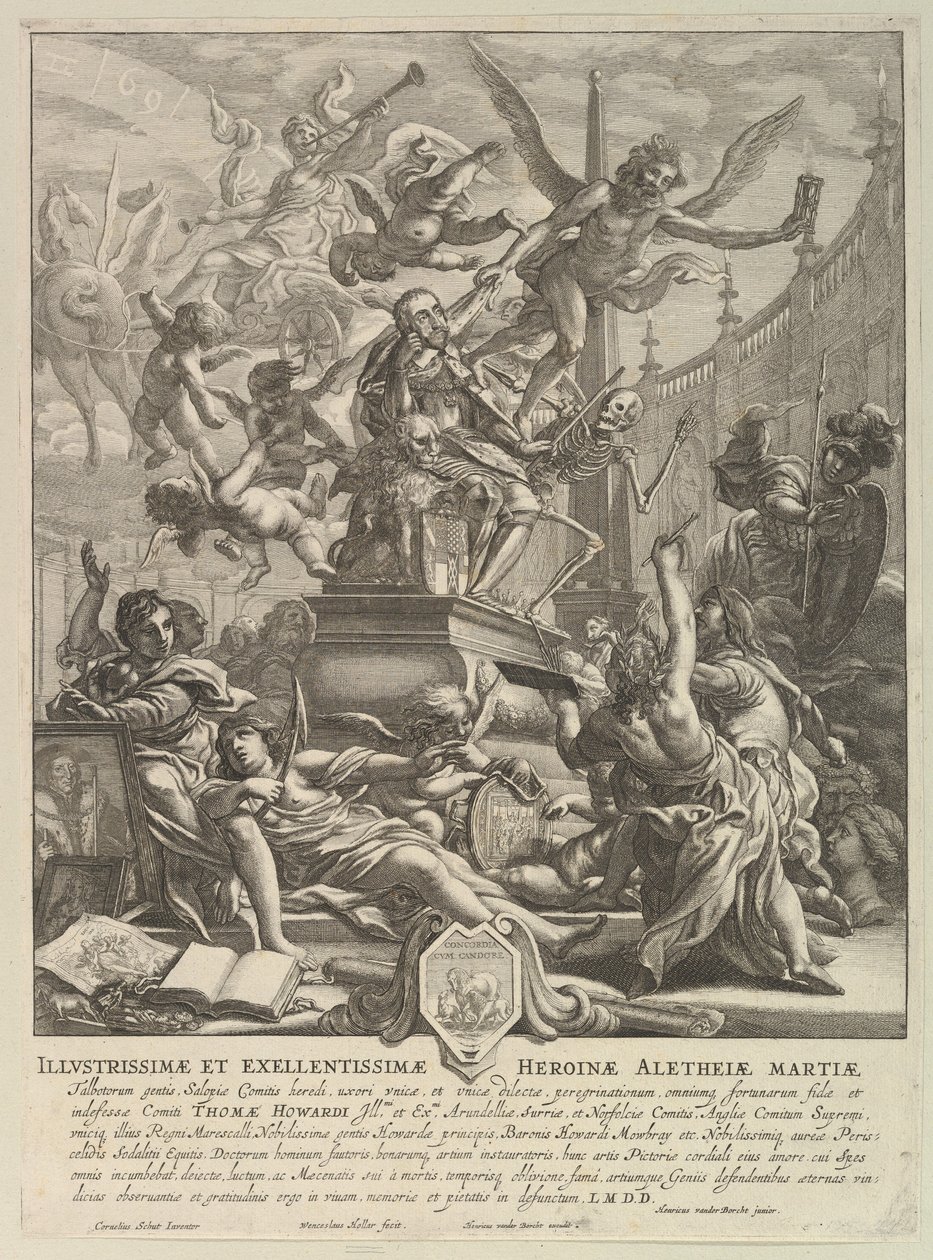 关于阿伦德尔伯爵之死的寓言，ca。 1646。 作者 瓦茨劳斯·霍拉尔