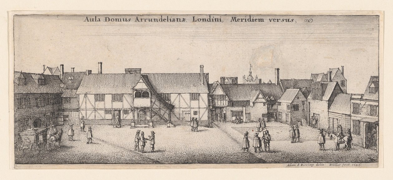 Arundel House from the South, 1646., 1646. 作者 瓦茨劳斯·霍拉尔