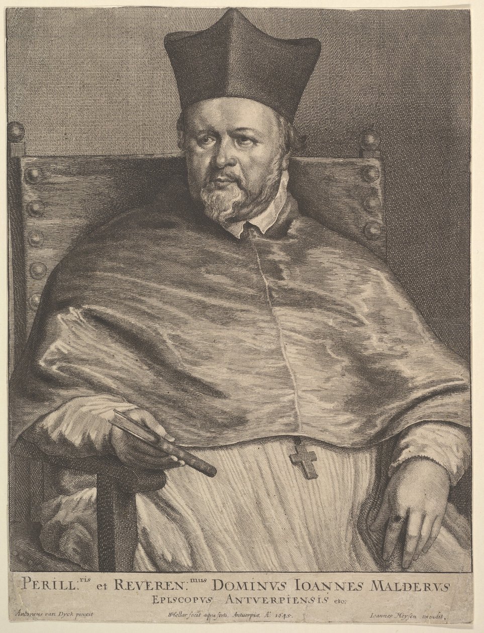 主教扬·范·马尔德伦（Jan van Malderen），1645年。 作者 瓦茨劳斯·霍拉尔