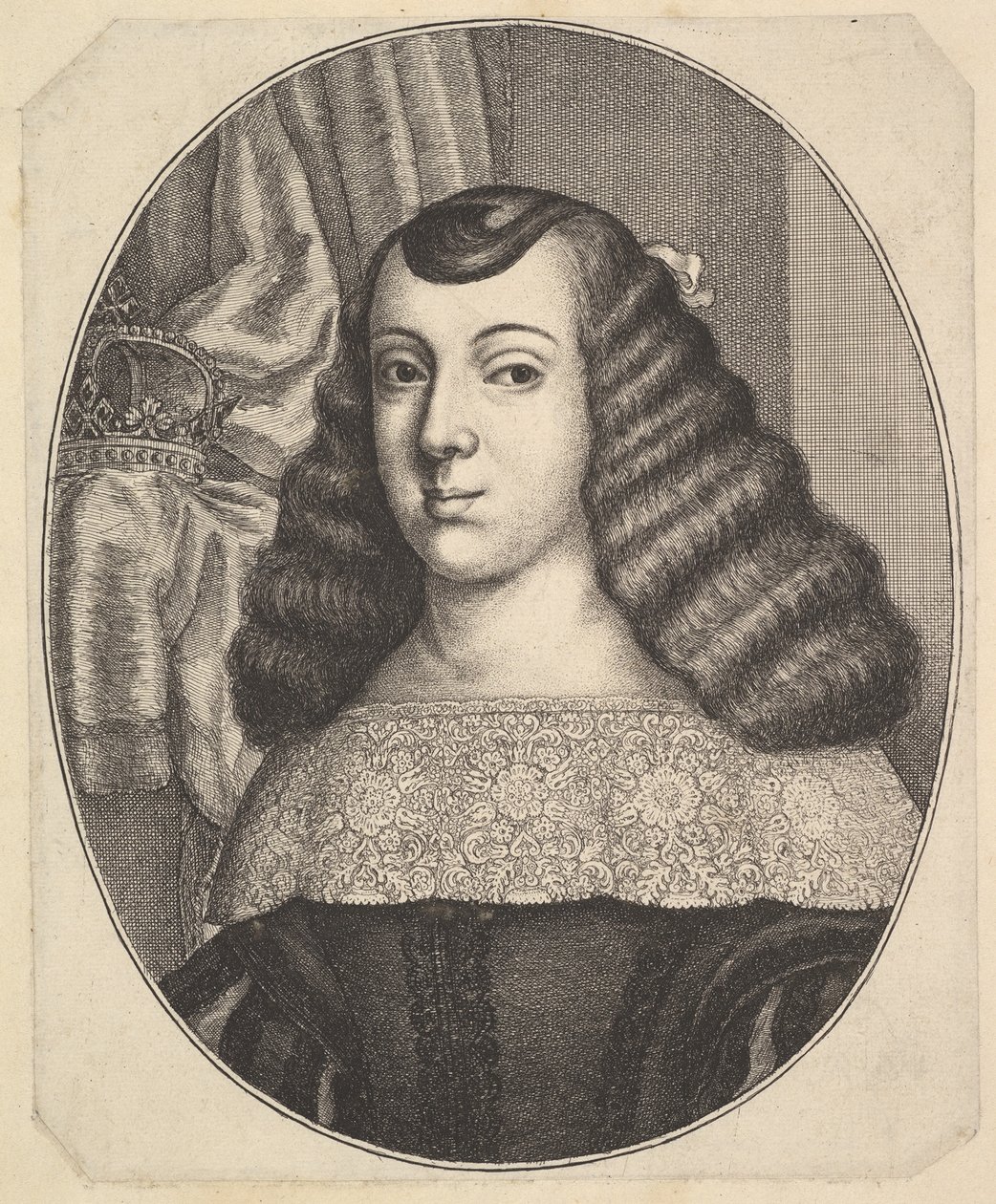 布莱根萨（Braganza）凯瑟琳（Catherine），1661年。 作者 瓦茨劳斯·霍拉尔