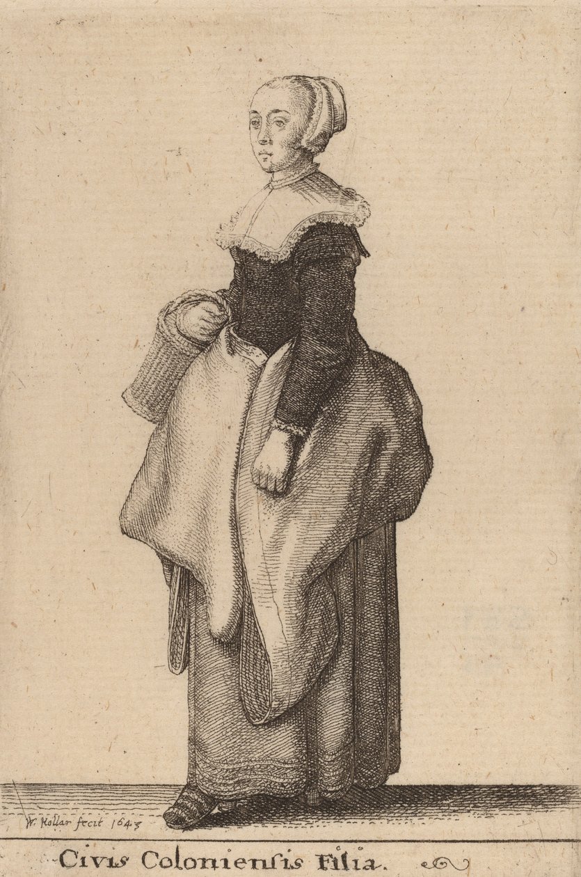 Civis Coloniensis Filia, 1643. 作者 瓦茨劳斯·霍拉尔