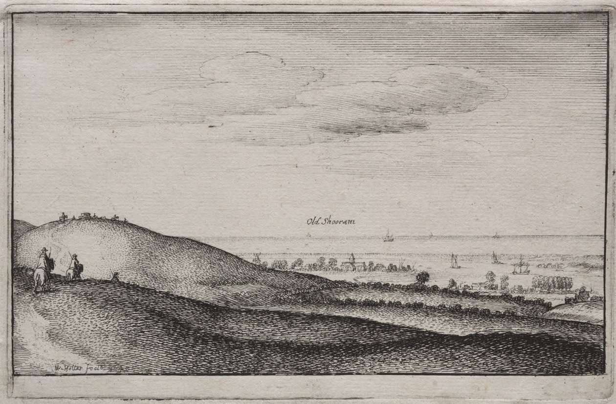 英文观点：Old Shoreham，1645年。 作者 瓦茨劳斯·霍拉尔
