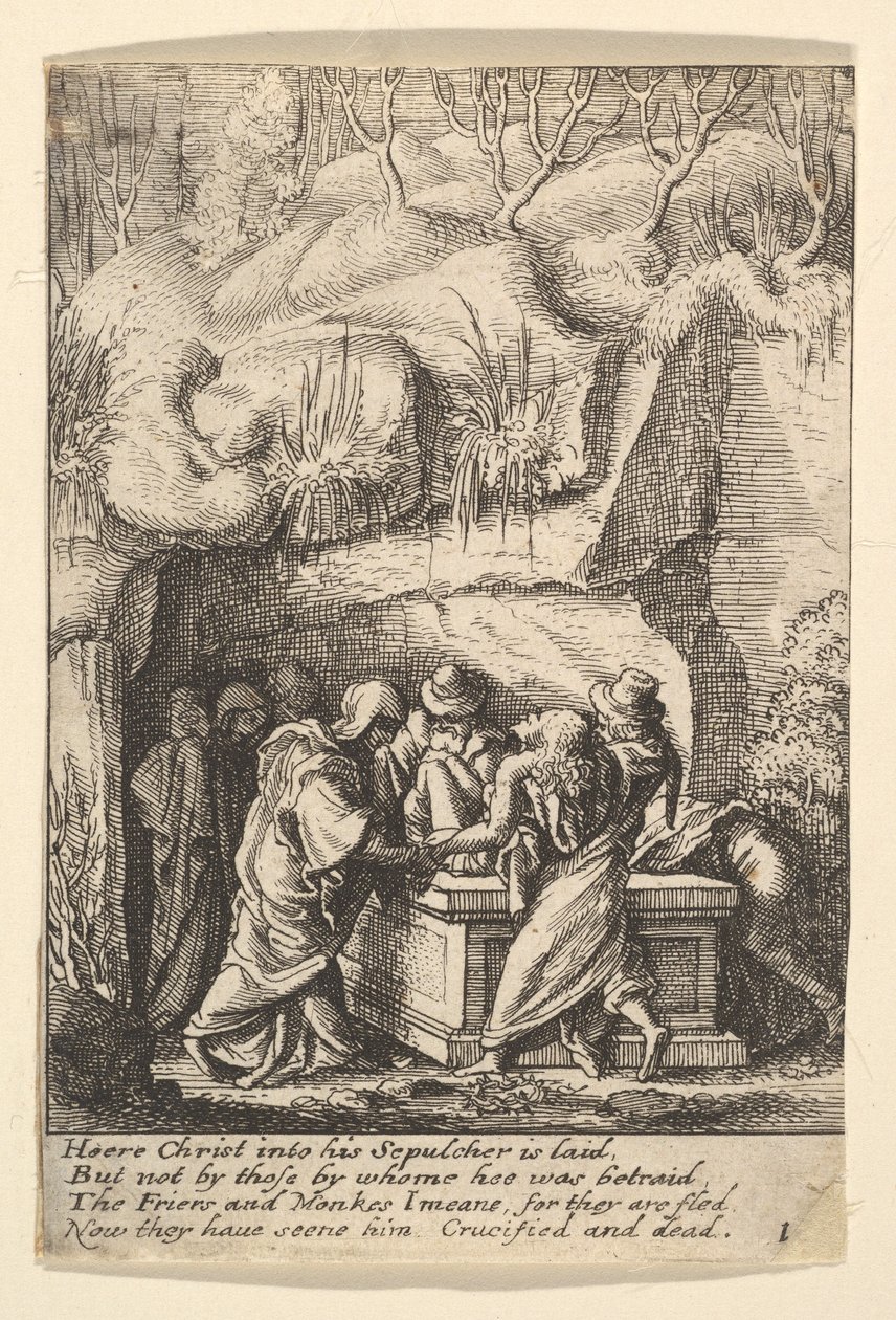 埋葬，1625-77年。 作者 瓦茨劳斯·霍拉尔