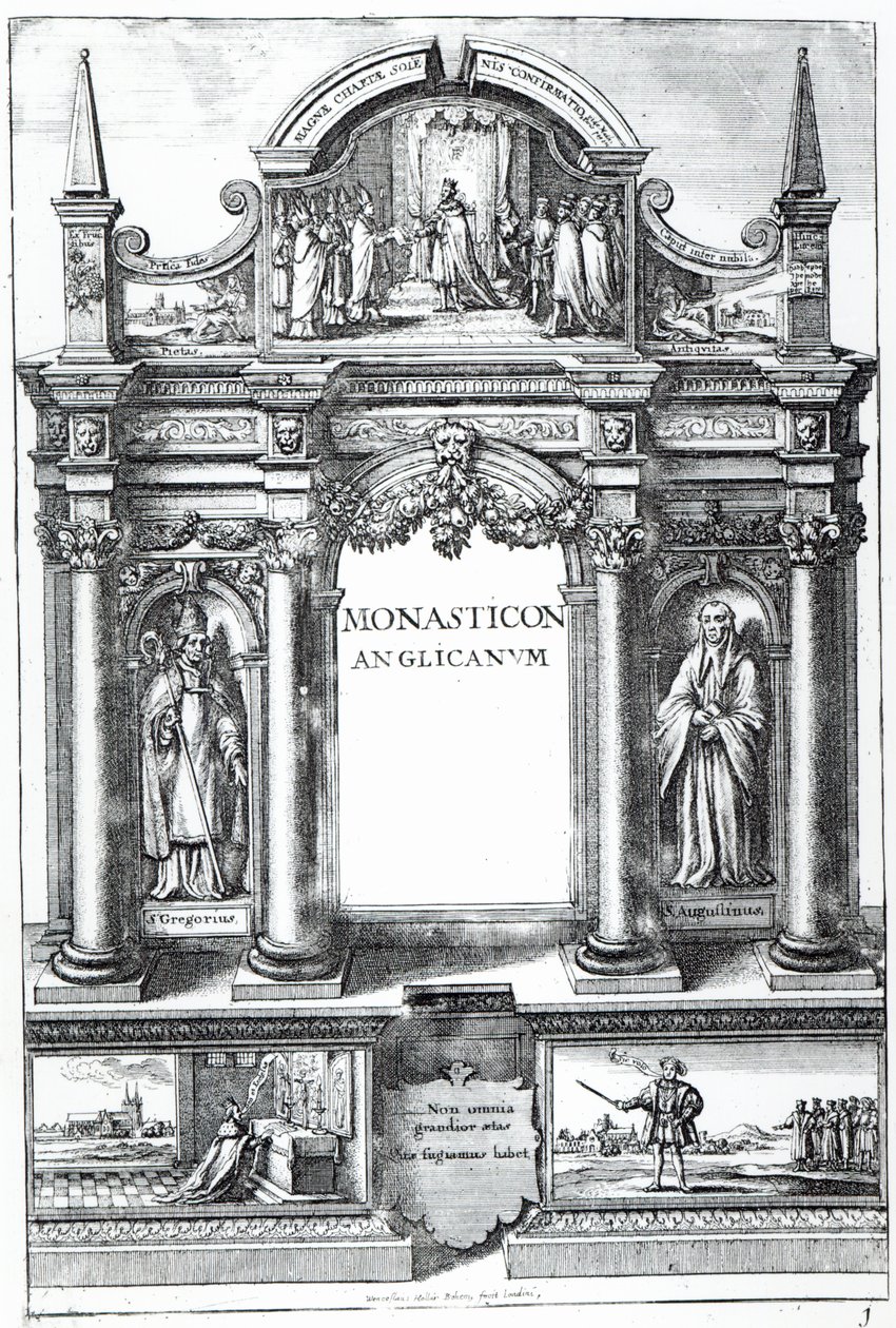 威廉·杜格代尔（William Dugdale）的“Monasticon Anglicanum”主题，第1718-23页 作者 瓦茨劳斯·霍拉尔
