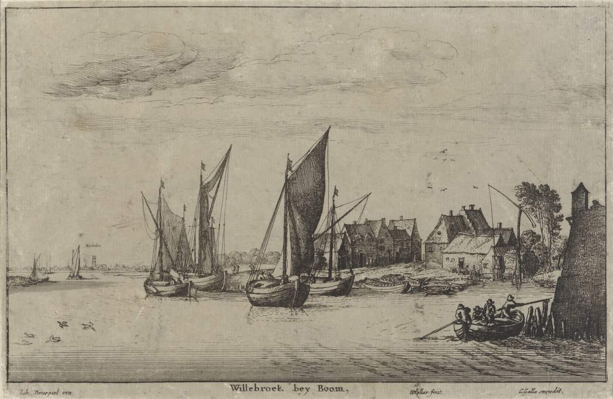 梅赫伦附近的 Willebroek 景观
Willebroek bey Boom（物上标题）
河流和海岸景观（系列标题） 作者 瓦茨劳斯·霍拉尔