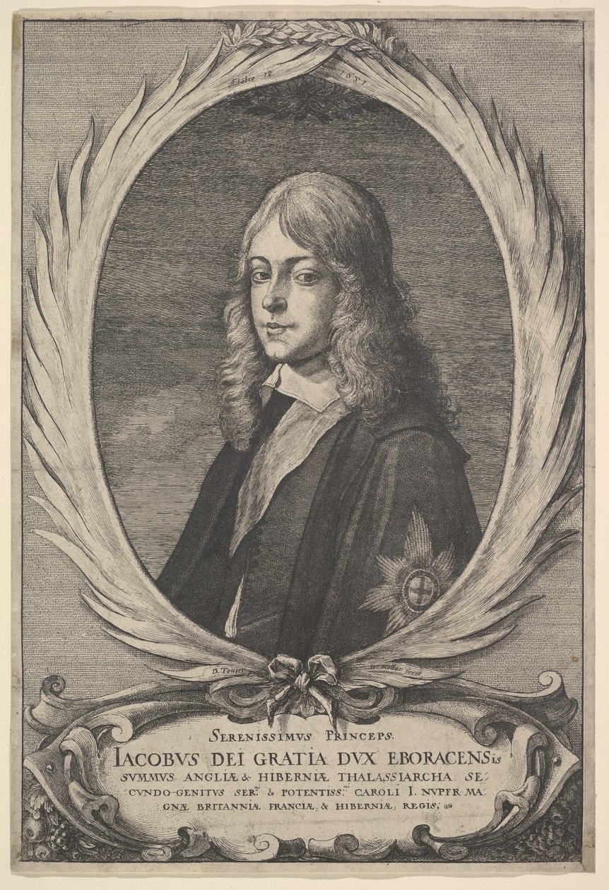 约克公爵詹姆斯（James），1651年。 作者 瓦茨劳斯·霍拉尔