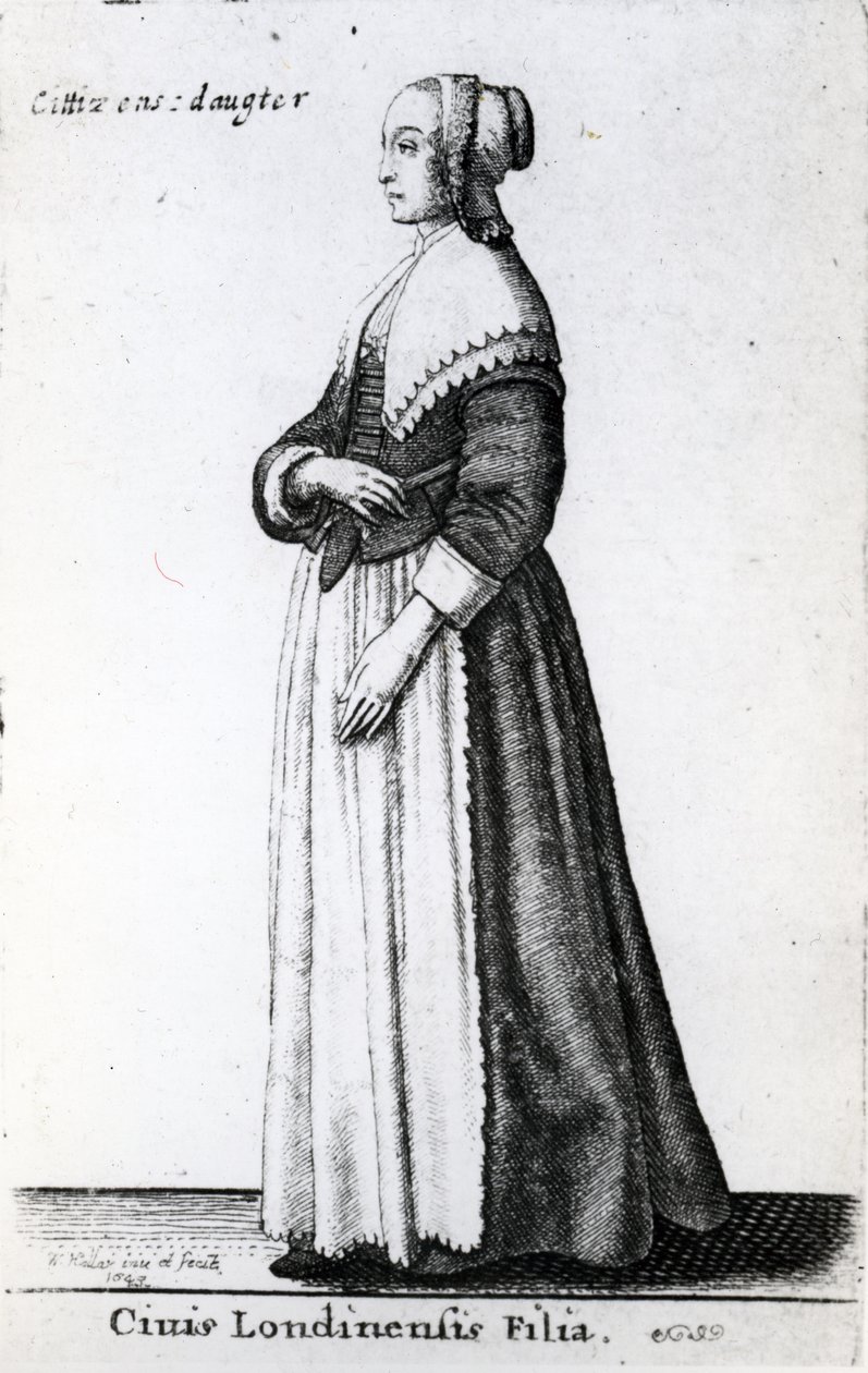 伦敦公民的女儿，1643年 作者 瓦茨劳斯·霍拉尔