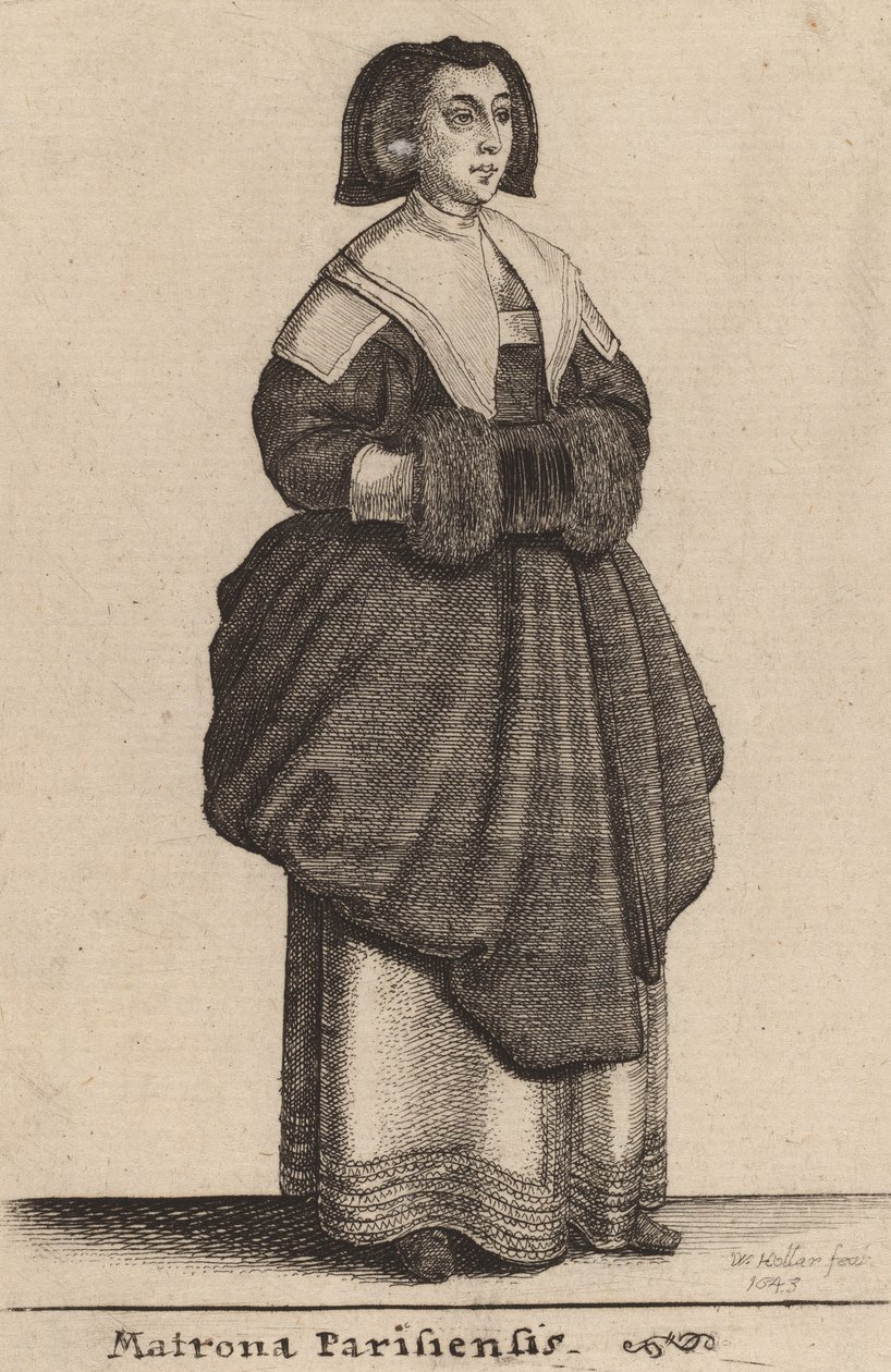 Matrona Parisiensis, 1643. 作者 瓦茨劳斯·霍拉尔