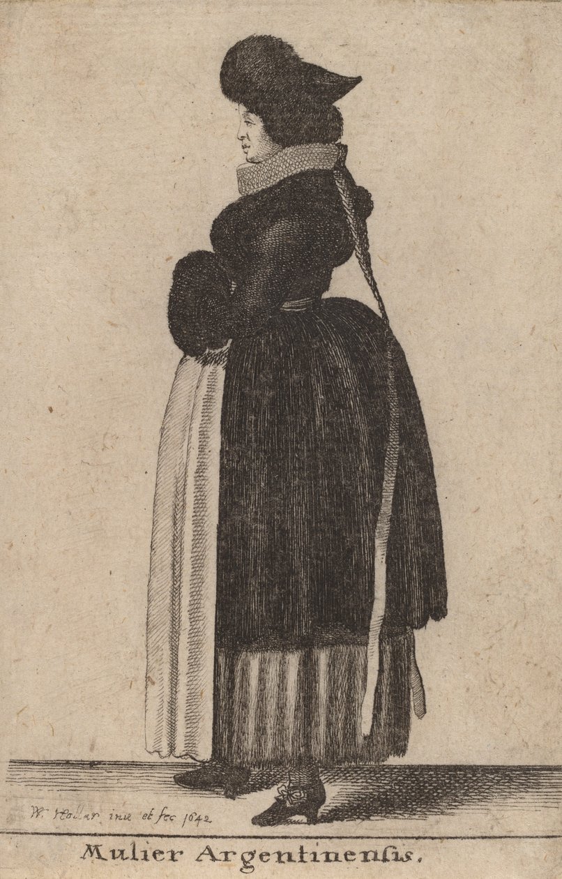 Mulier Argentinensis, 1642。 作者 瓦茨劳斯·霍拉尔