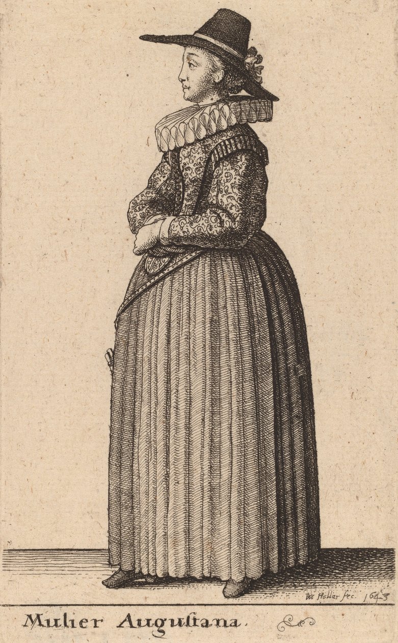 Mulier Augustana, 1643. 作者 瓦茨劳斯·霍拉尔